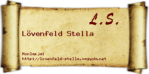 Lövenfeld Stella névjegykártya